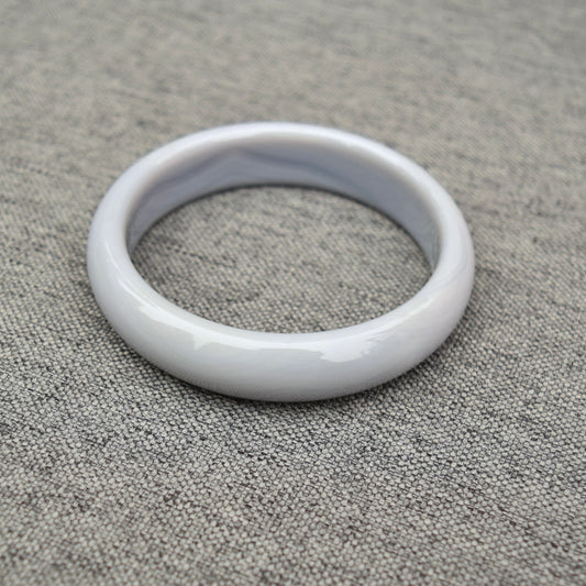 61.6 mm Agate Bangle Bracelet - Black - Chinese Agate Bracelet