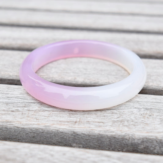 57.6 mm Agate Bangle Bracelet - Pink