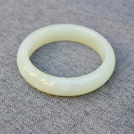 55.1 mm Serpentine Jade Bangle - Green
