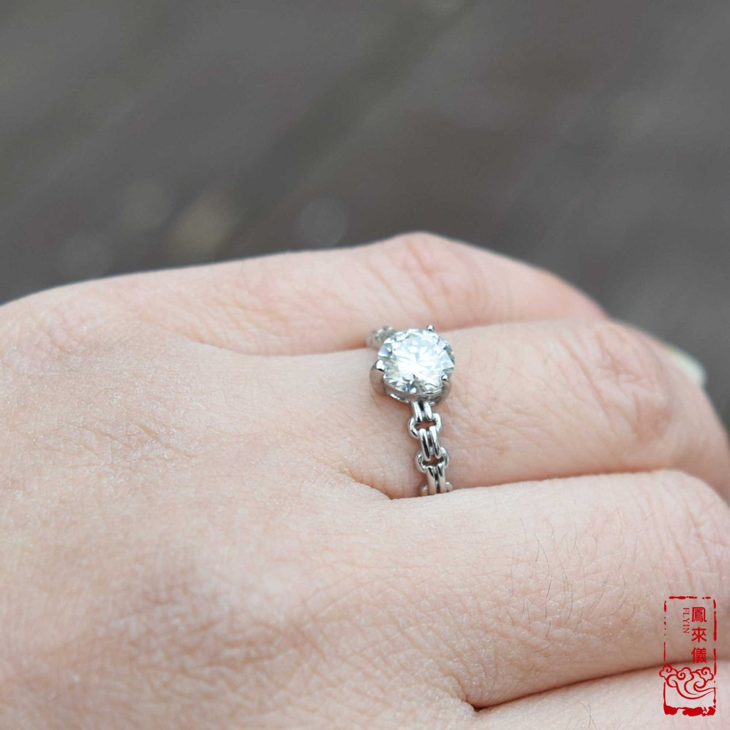 Moissanite Ring - Weddings Engagement Ring - White