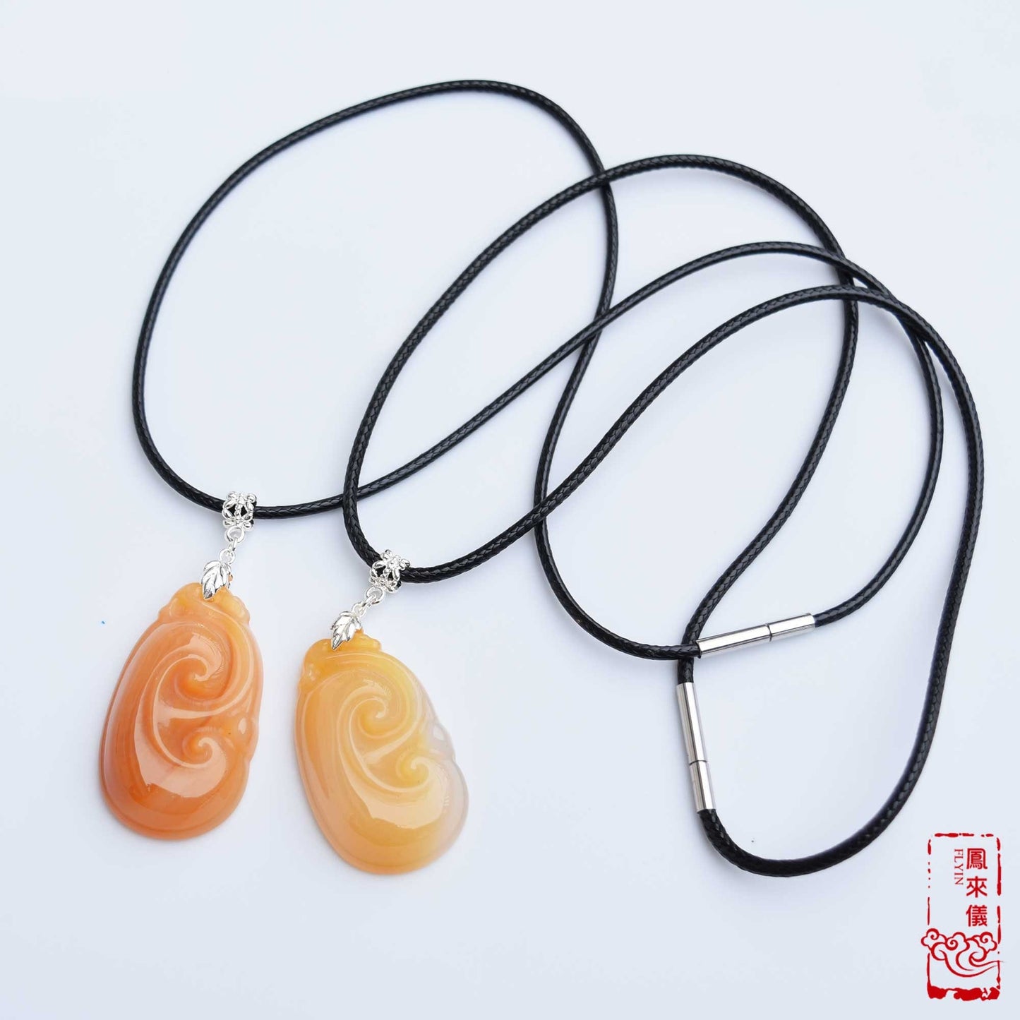 Colorful Agate Pendant Necklace - Ruyi 如意