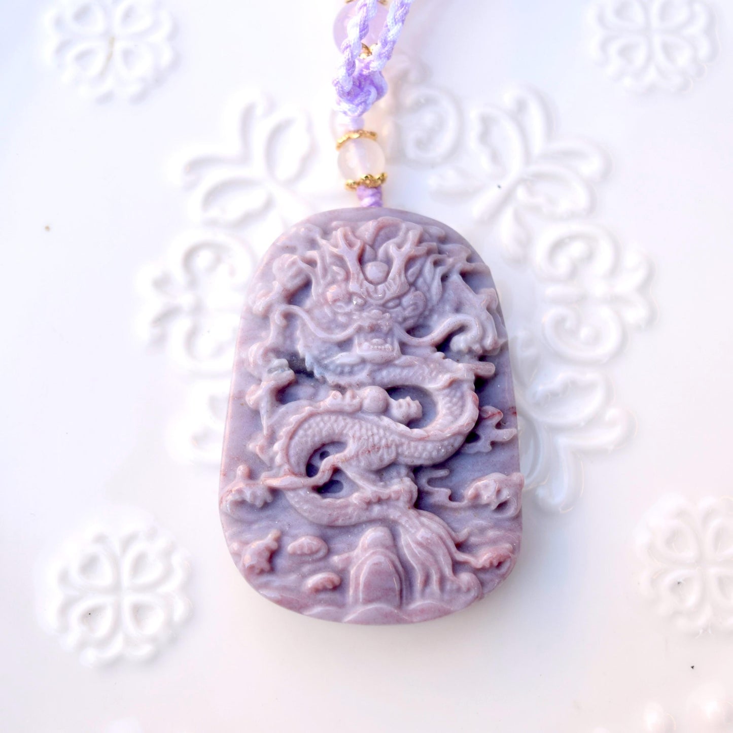 Dragon Agate Pendant Tassel Accessory - Chinese Bag/Car/Waist Hanging Accessory