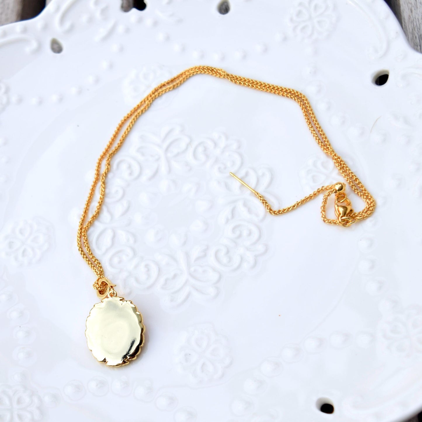 Pink Enamel Pearl Flora Jewelry Set - Oil Painting Style