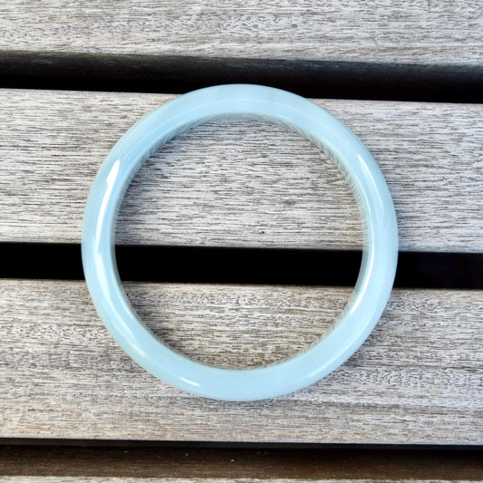 58.4mm Blue Agate Bangle Bracelet