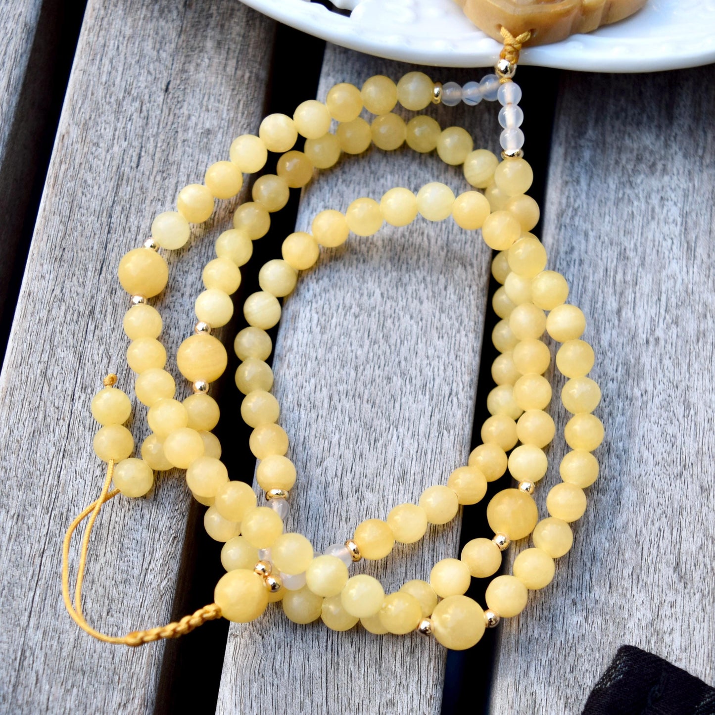 Yellow Ruyi Jade Pendant Necklace