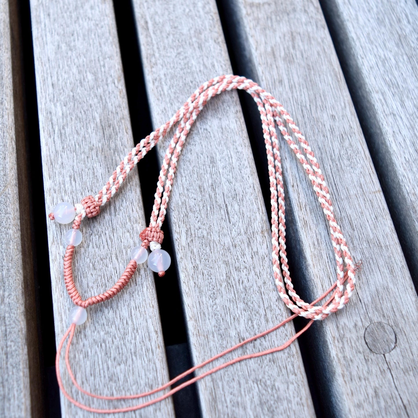 Two Tone Braided Rope Necklace - Colorful Lucky Cords