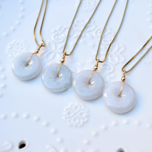 Jadeite Peace Buckle Necklace - Jade jewelry