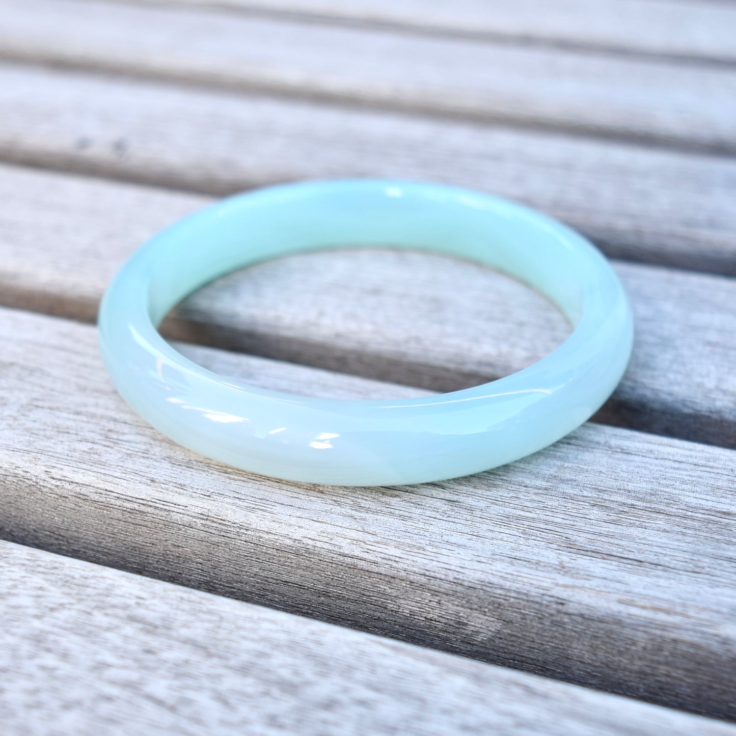 58.8 mm Blue Agate Bangle Bracelet