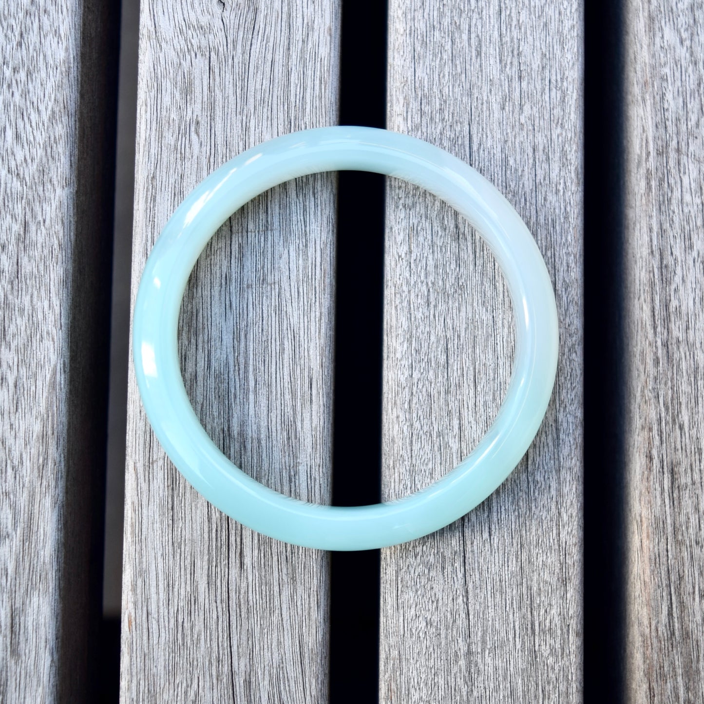 58.8 mm Blue Agate Bangle Bracelet