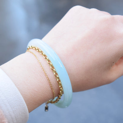 59.3 mm Blue Agate Bangle Bracelet