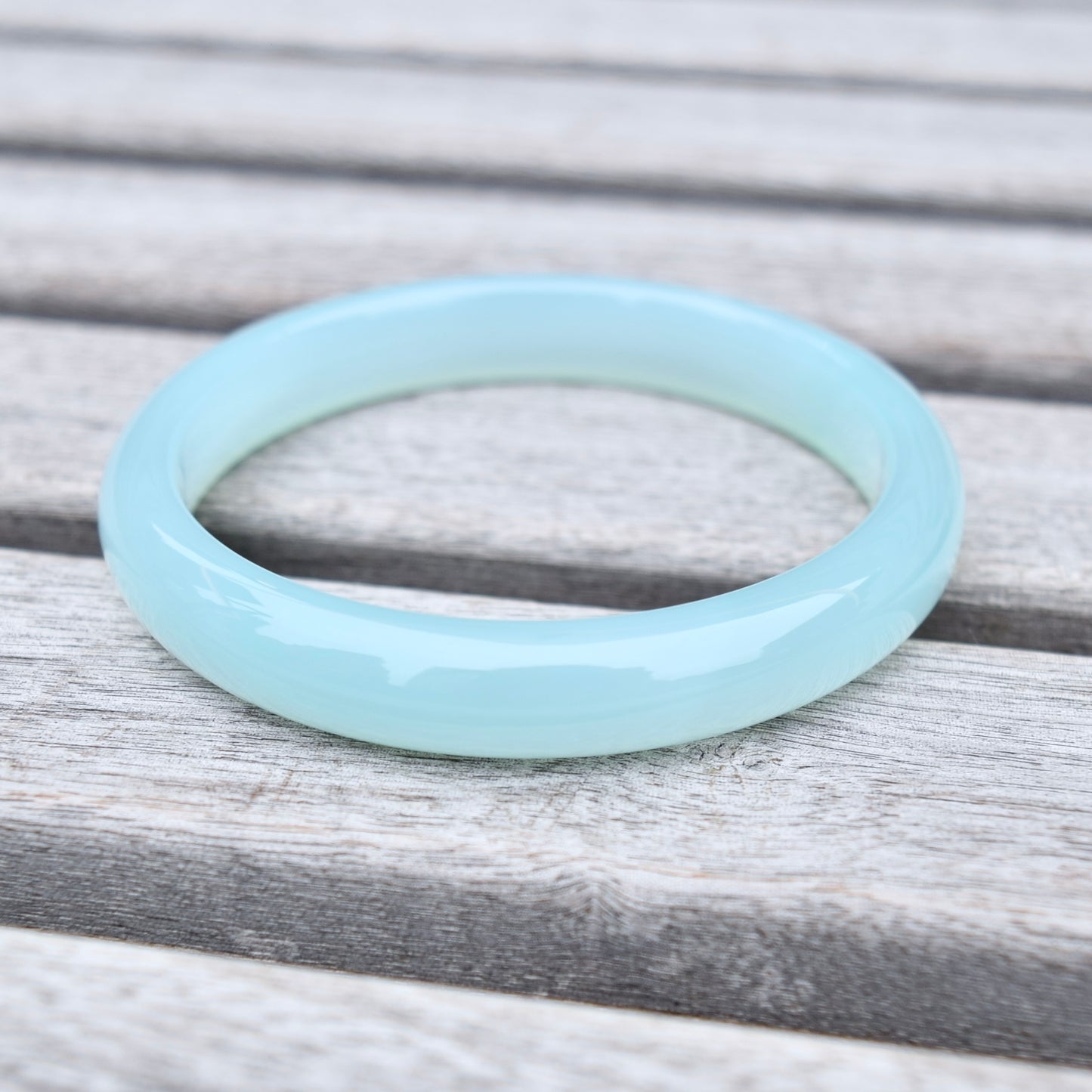 58.8 mm Blue Agate Bangle Bracelet