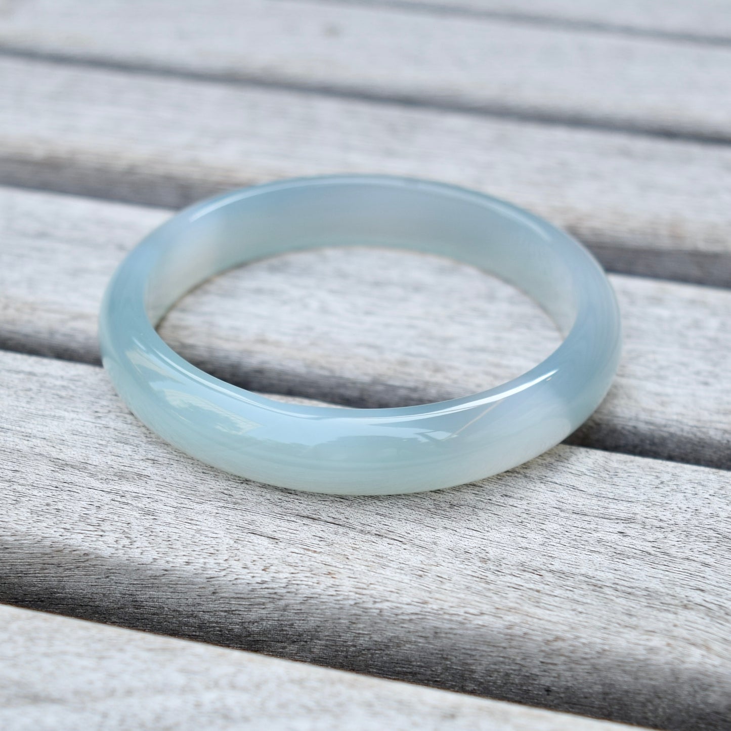56.7 mm Agate Bangle - Green