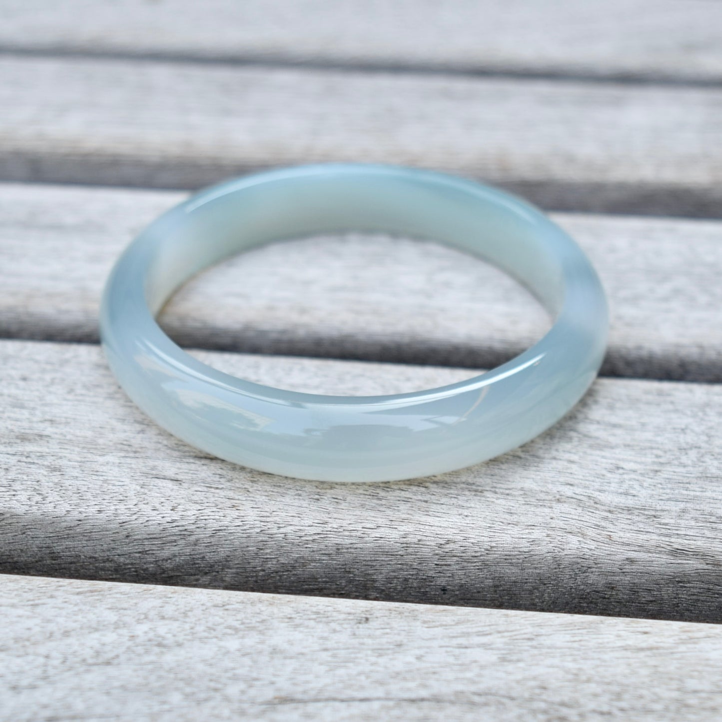 56.7 mm Agate Bangle - Green