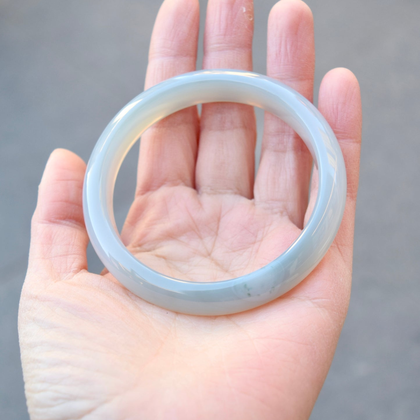 60.4 mm Agate Bangle - Green