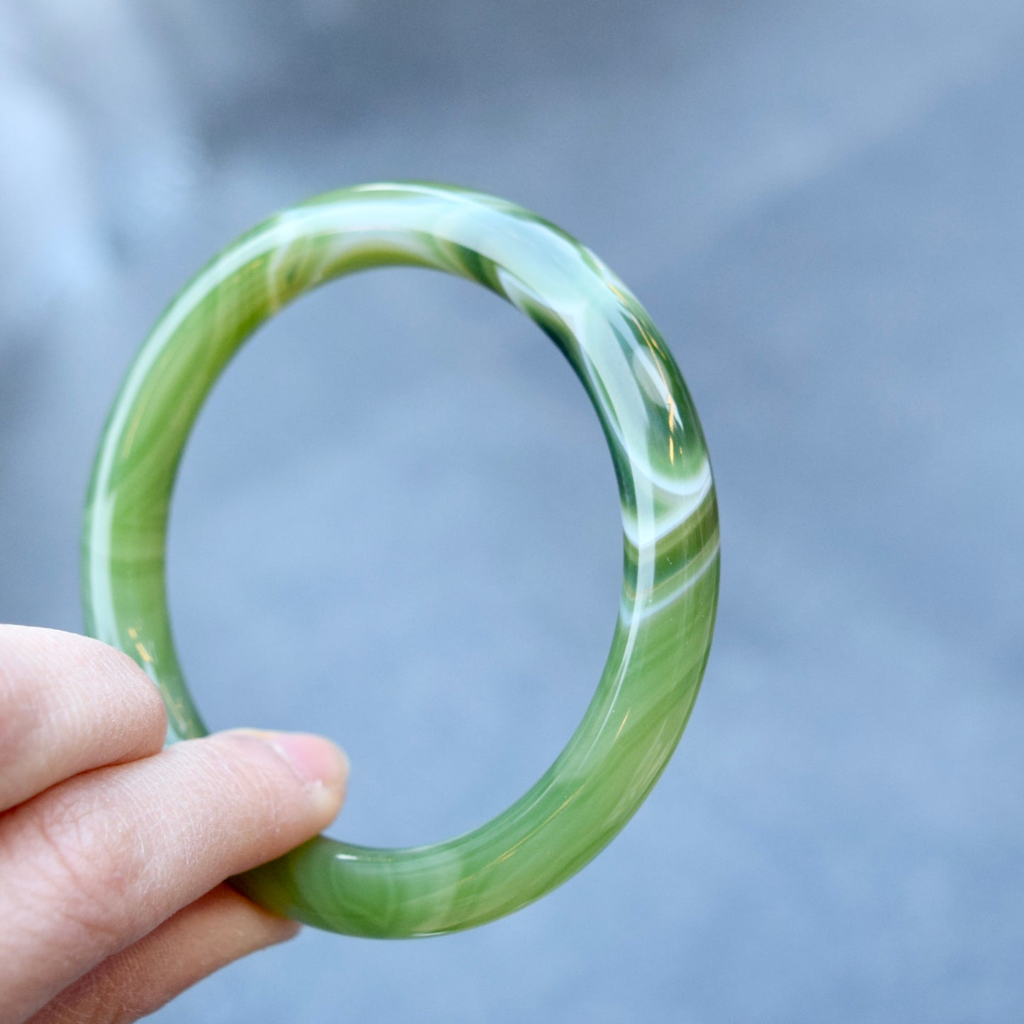 63.4 mm Agate Green Bangle