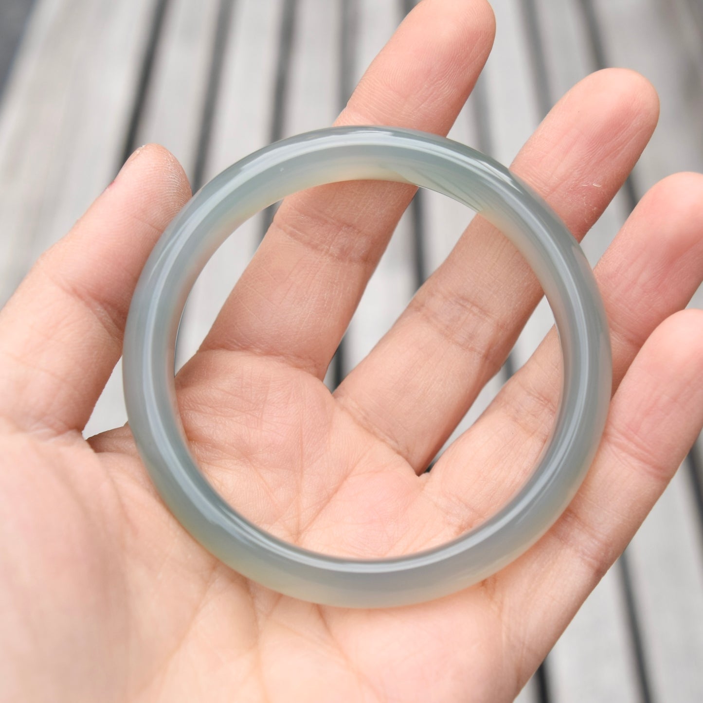 56.5 mm Agate Bangle - Green