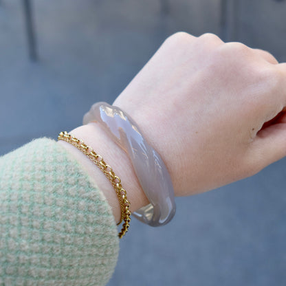 58.1 mm Gray Agate Bangle