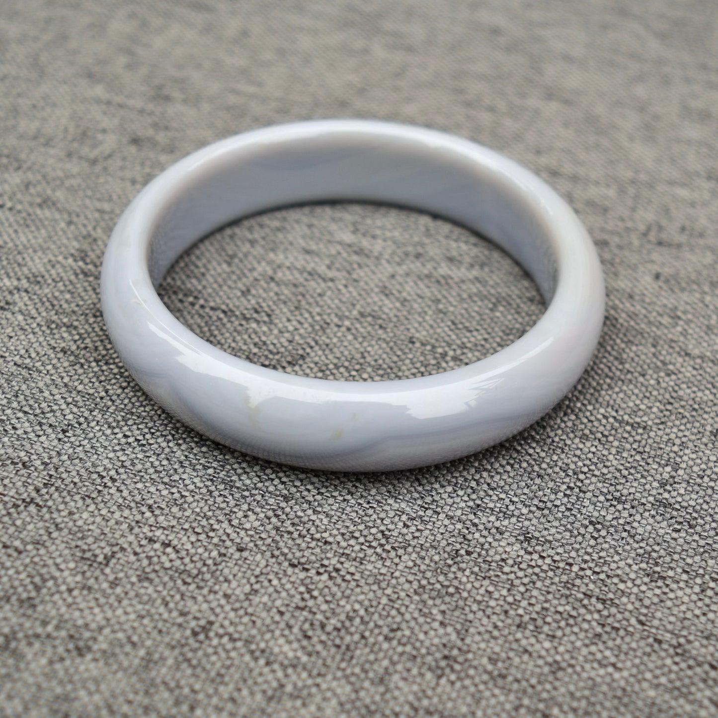 61.6 mm Agate Bangle Bracelet - Black - Chinese Agate Bracelet