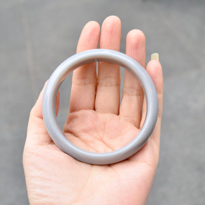 61.6 mm Agate Bangle Bracelet - Black - Chinese Agate Bracelet