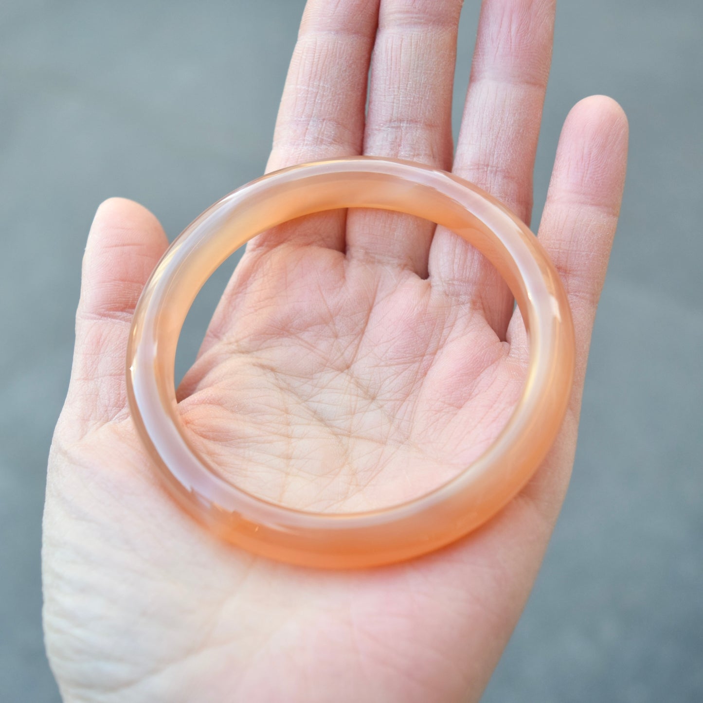 60.8 mm Orange Agate Bangle Bracelet