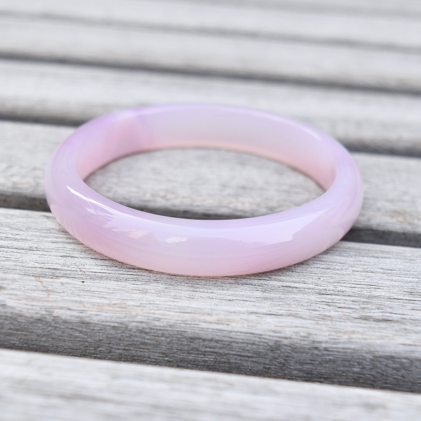 55.9 mm Agate Bangle Bracelet - Pink