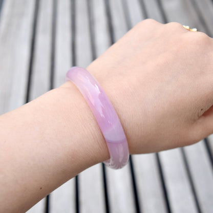 55.9 mm Agate Bangle Bracelet - Pink