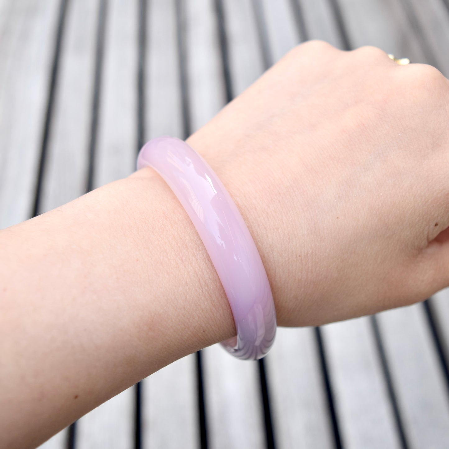 55.9 mm Agate Bangle Bracelet - Pink