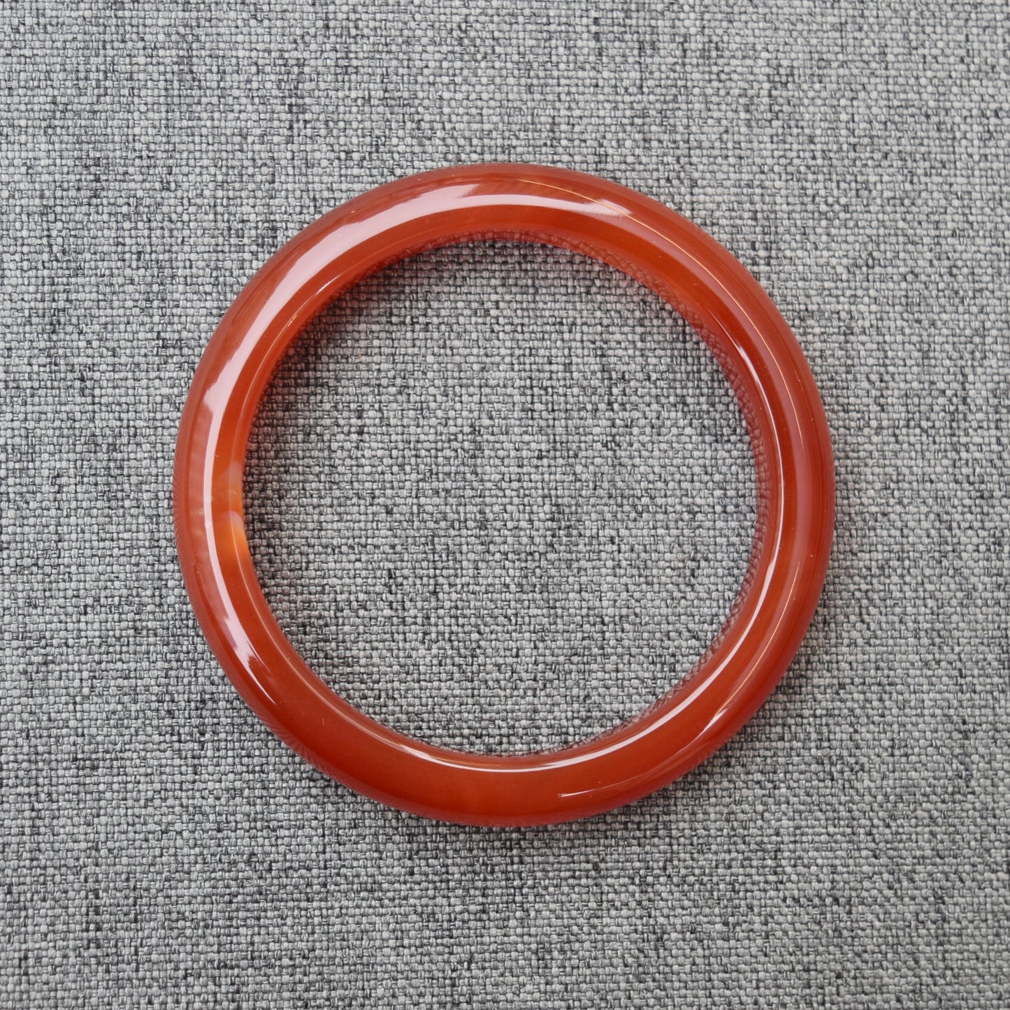 60.2 mm Red Agate Bangle: Chinese Jade-like Stone