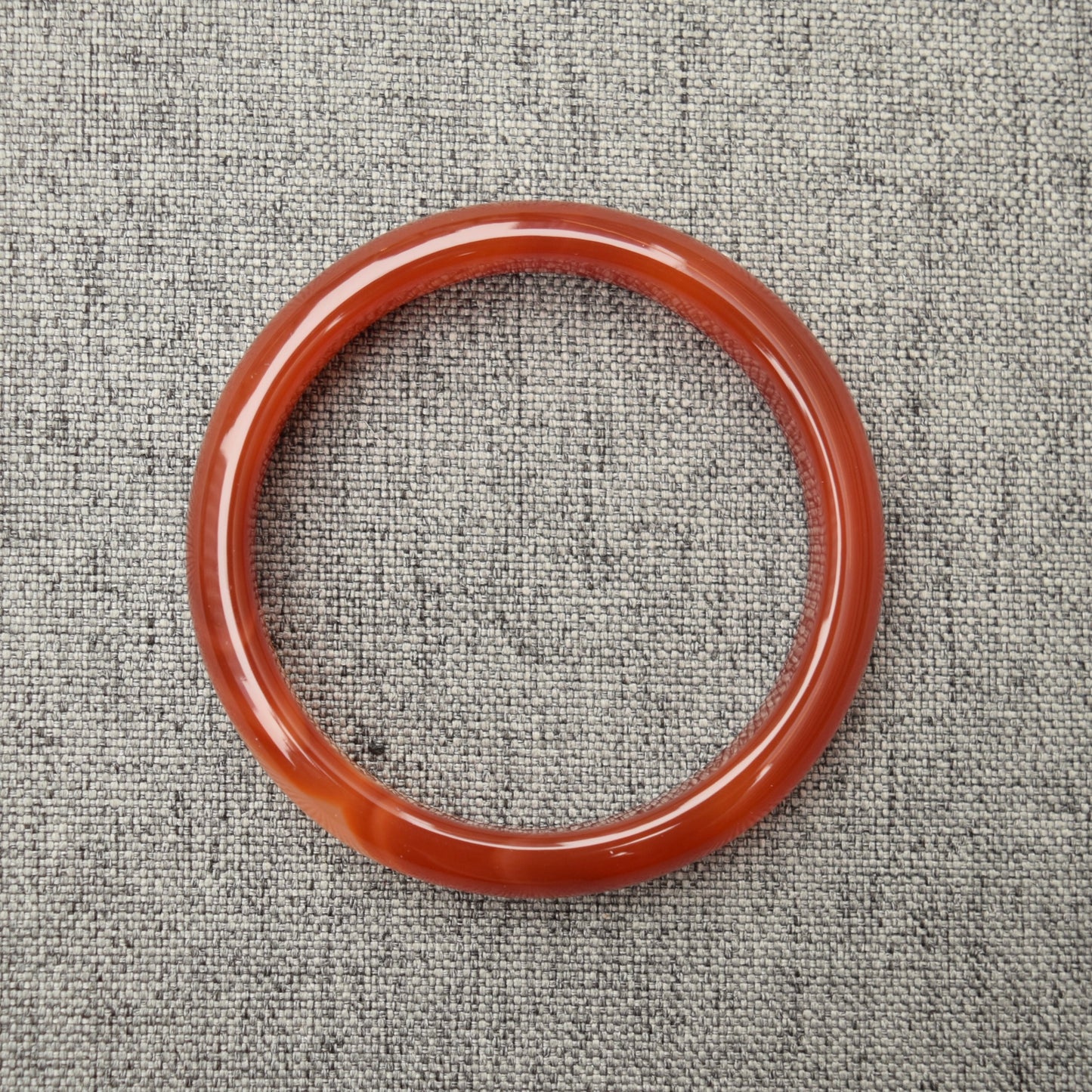 60.6 mm Red Agate Bangle: Chinese Jade-like Stone