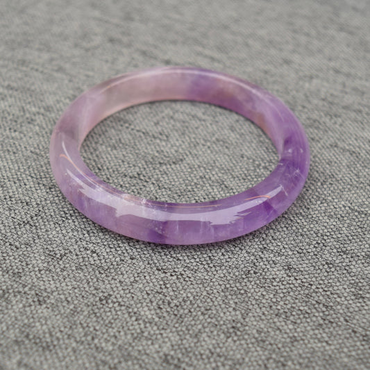 56.9 mm Lavender Amethyst Bangle - Light Purple Quartz