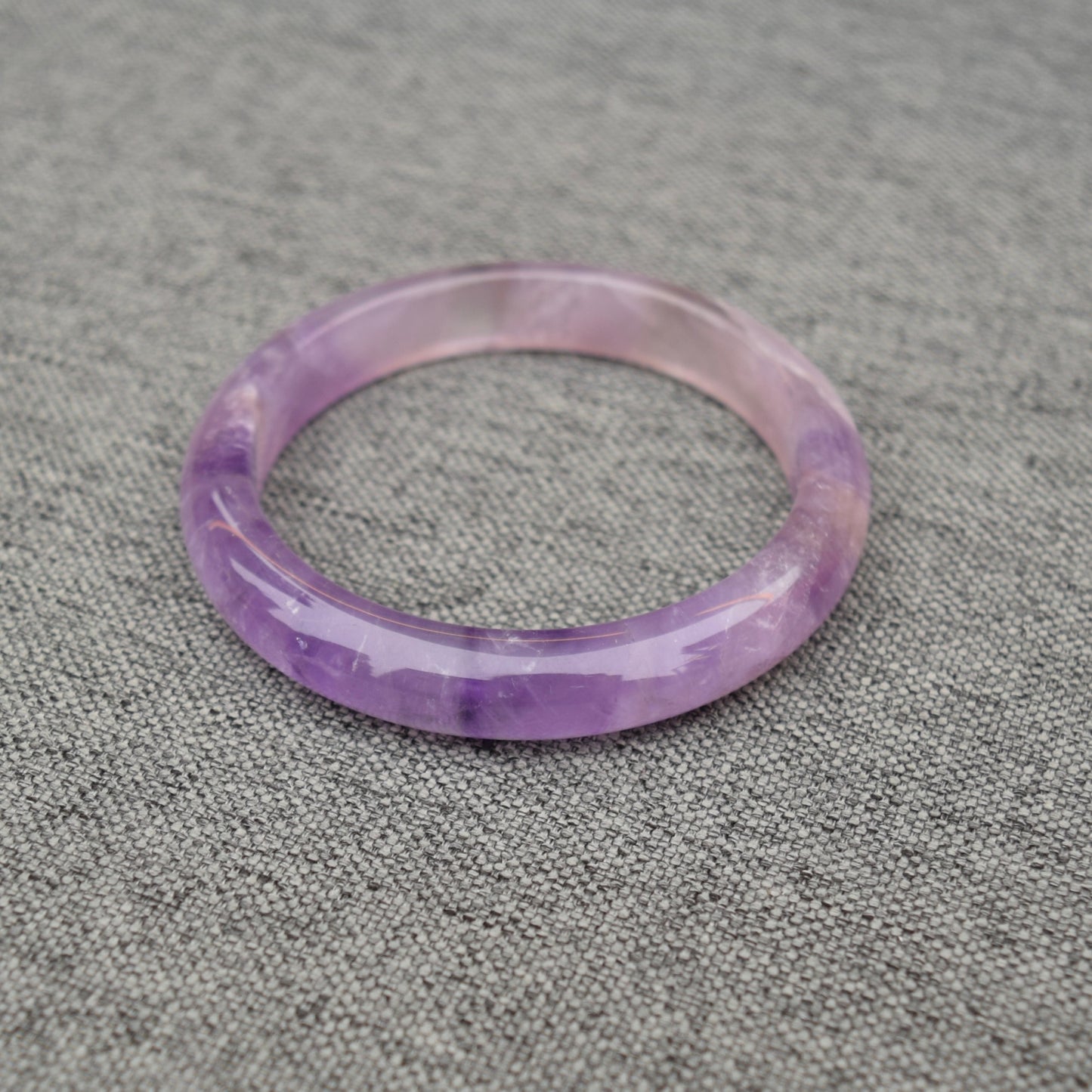 56.9 mm Lavender Amethyst Bangle - Light Purple Quartz