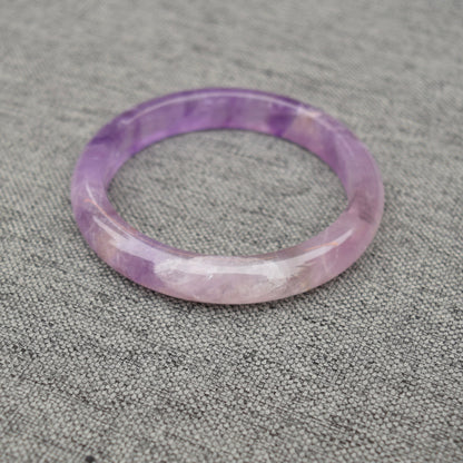 56.9 mm Lavender Amethyst Bangle - Light Purple Quartz