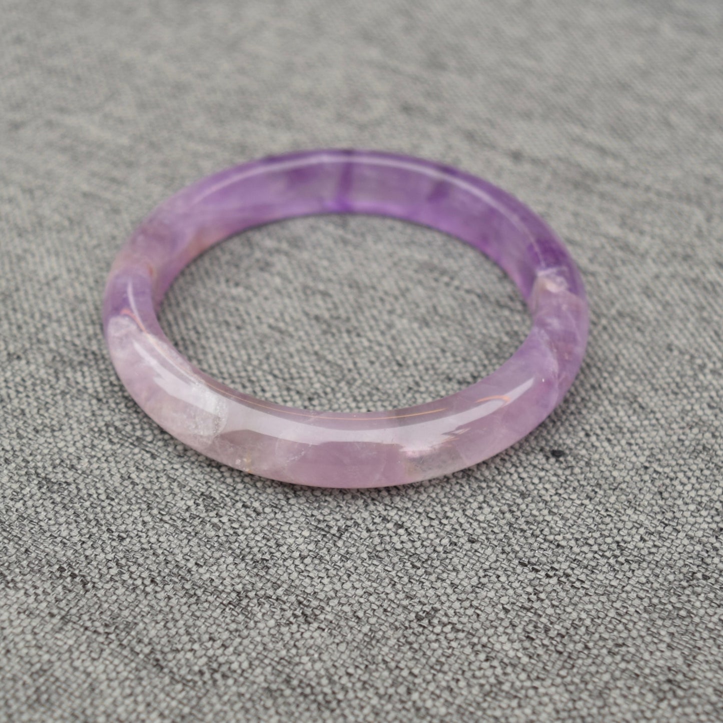 56.9 mm Lavender Amethyst Bangle - Light Purple Quartz