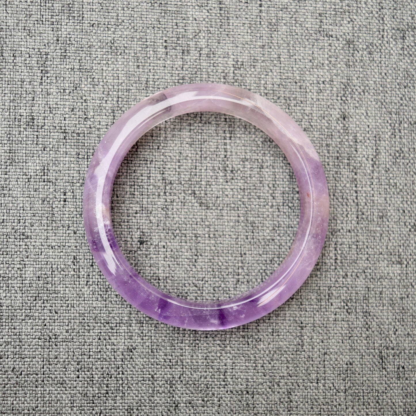 56.9 mm Lavender Amethyst Bangle - Light Purple Quartz