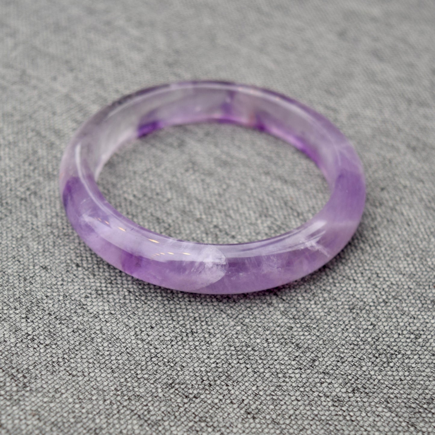 59.8 mm Lavender Amethyst Bangle - Light Purple Quartz