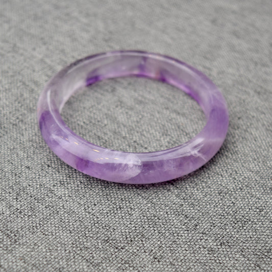 59.8 mm Lavender Amethyst Bangle - Light Purple Quartz
