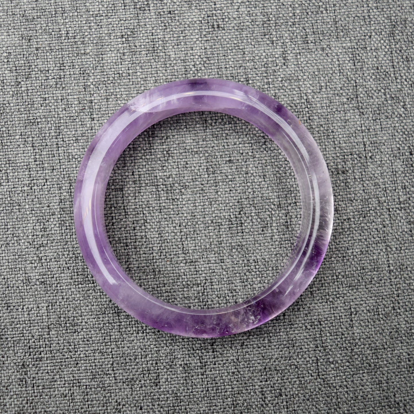 59.8 mm Lavender Amethyst Bangle - Light Purple Quartz