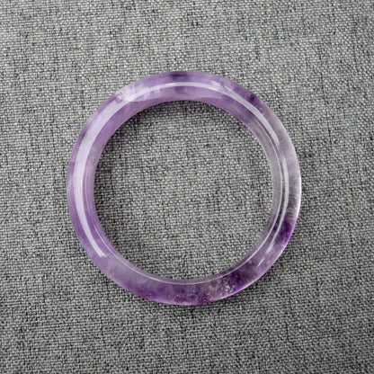 59.8 mm Lavender Amethyst Bangle - Light Purple Quartz