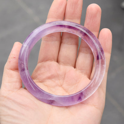 59.8 mm Lavender Amethyst Bangle - Light Purple Quartz