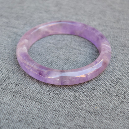 58.6 mm Lavender Amethyst Bangle - Light Purple Quartz