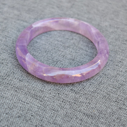 58.6 mm Lavender Amethyst Bangle - Light Purple Quartz