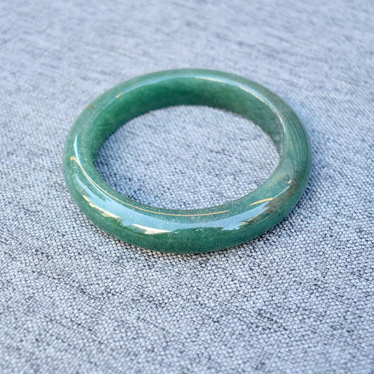 57.6 mm Green Aventurine Bangle - Quartz Jade Bangle Bracelet