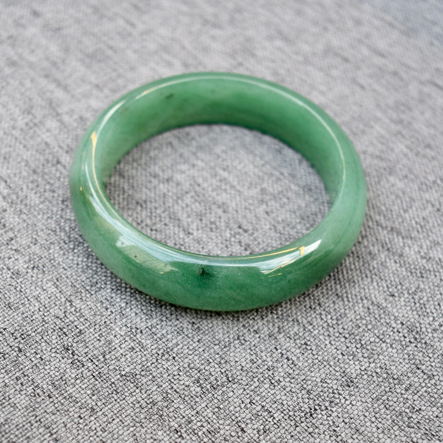 60.7 mm Green Aventurine Bangle - Quartz Jade Bangle Bracelet