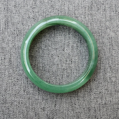 60.7 mm Green Aventurine Bangle - Quartz Jade Bangle Bracelet