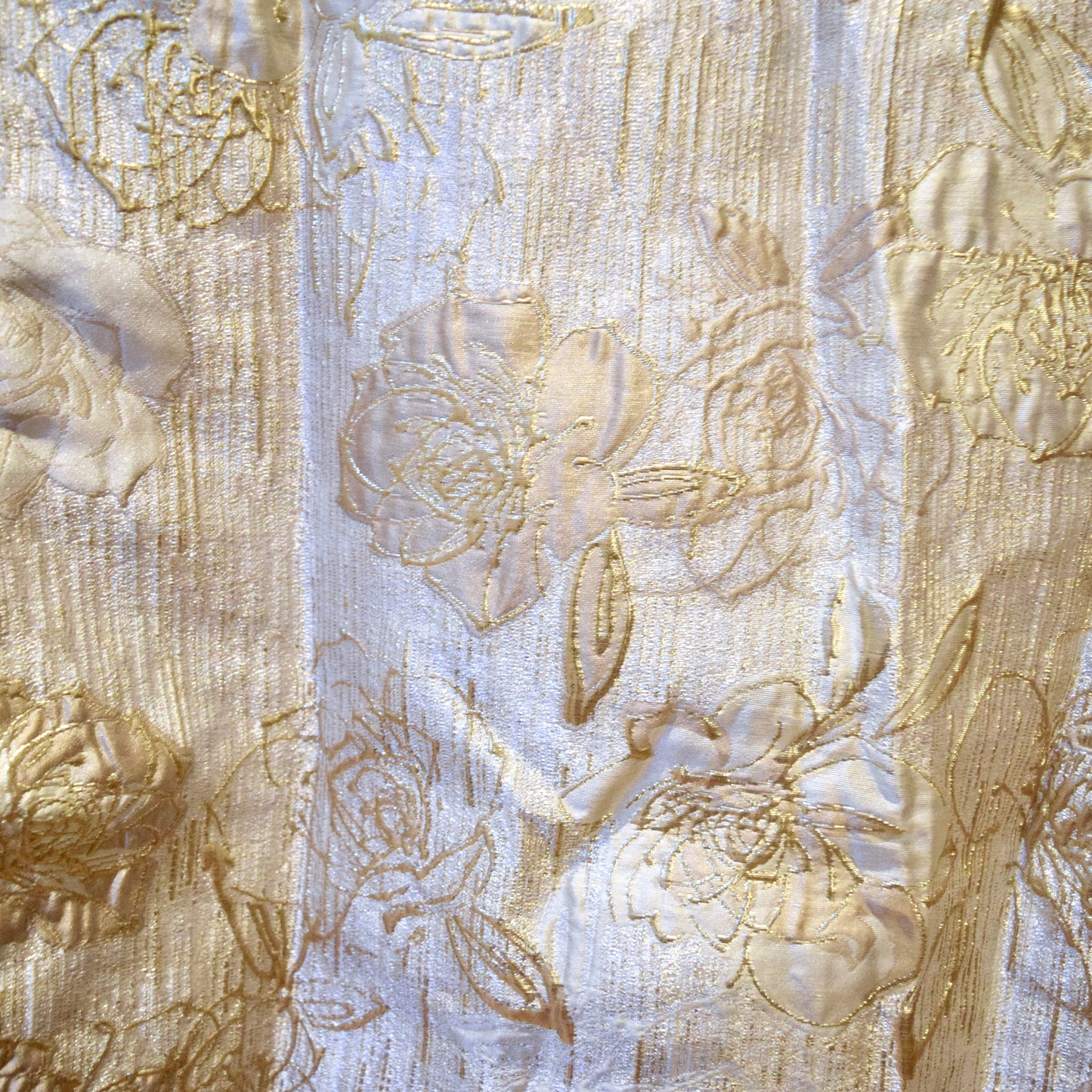 Beige Rose Printed Vest Faux Fur Trim - Chinese Qipao Winter Top