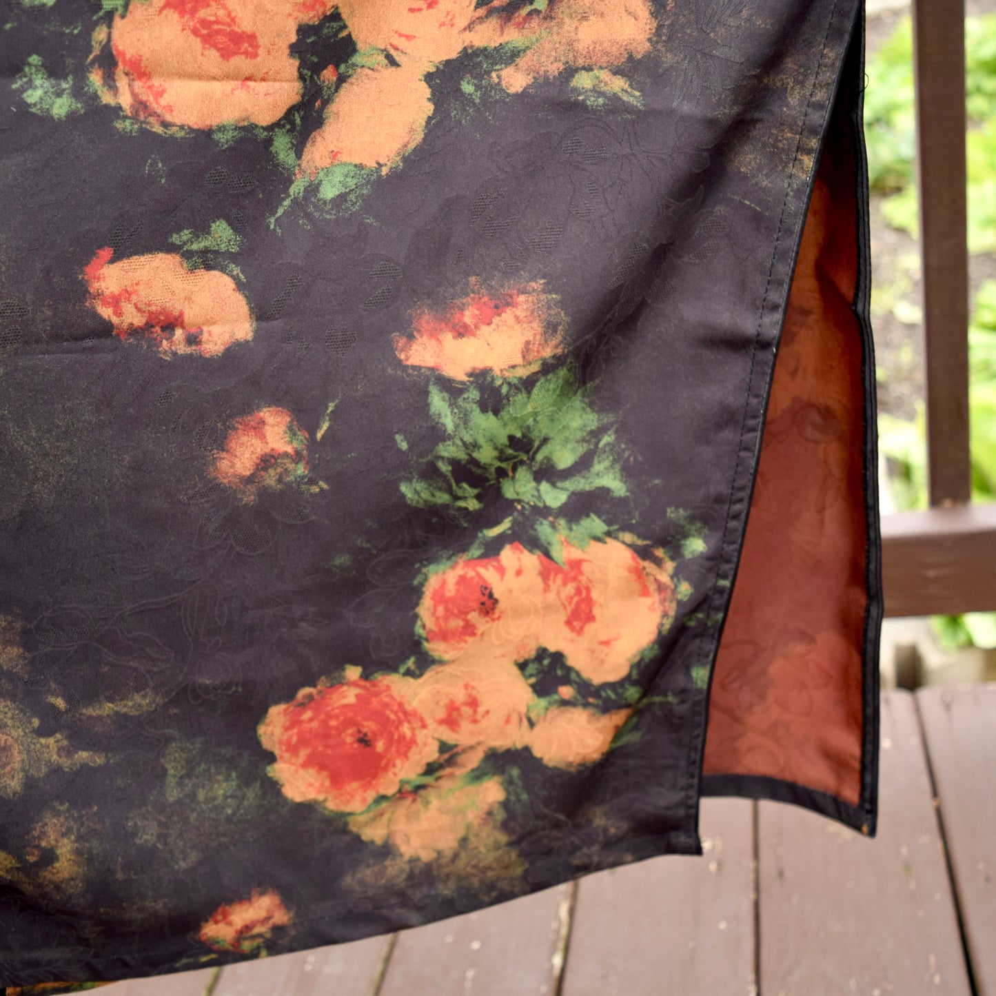 Black Flora Qipao Long Dress - Chinese Traditional Cheongsam