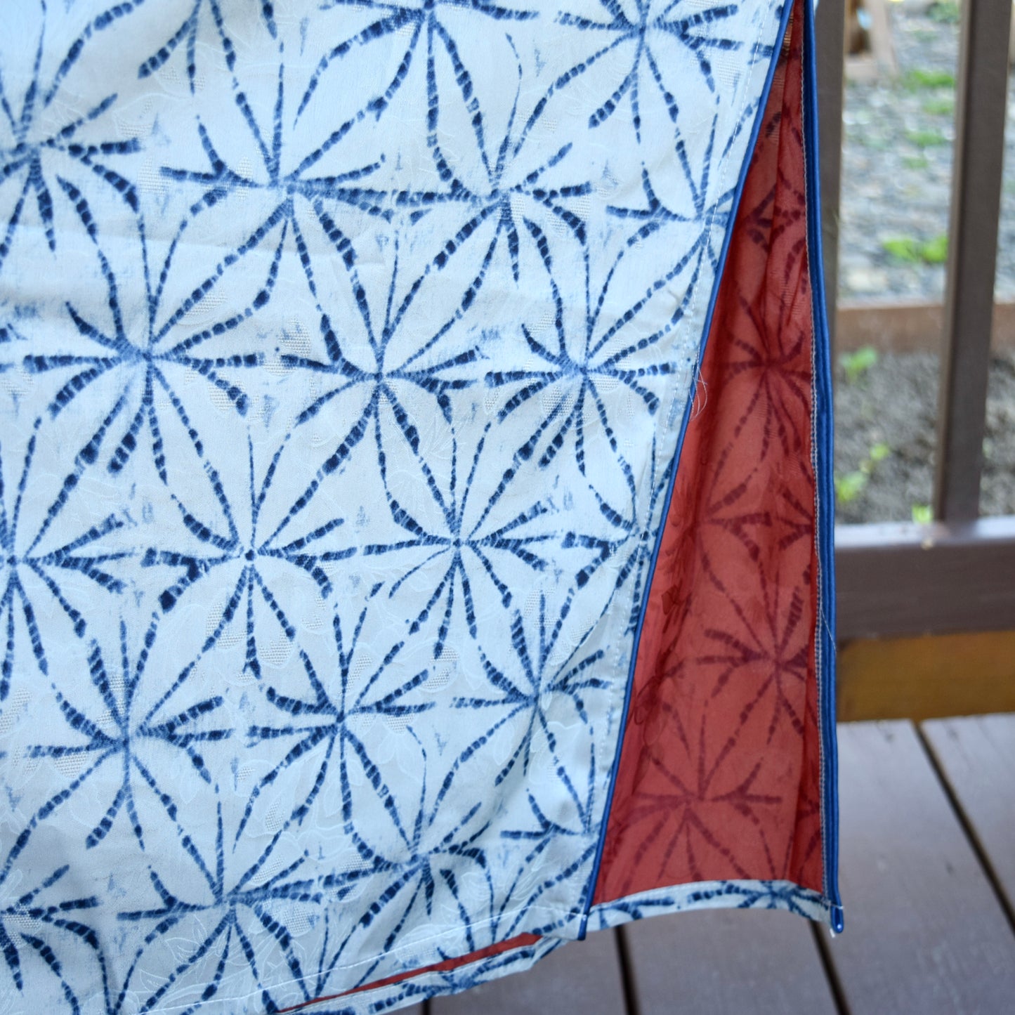 Blue Snowflake Printed Qipao Long Dress - Chinese Traditional Cheongsam