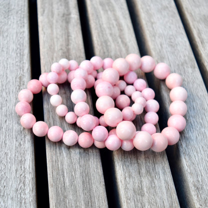 8 9 10 mm Queen Conch Beaded Bracelet - Stretchy Bracelet
