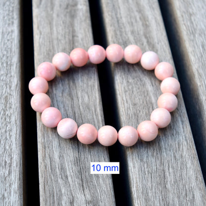 8 9 10 mm Queen Conch Beaded Bracelet - Stretchy Bracelet