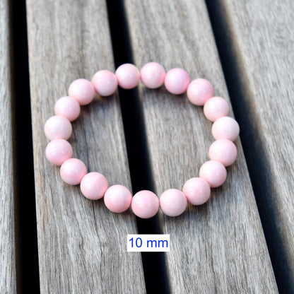 8 9 10 mm Queen Conch Beaded Bracelet - Stretchy Bracelet